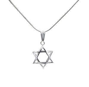 Sterling Silver Star Of David Pendant Necklace